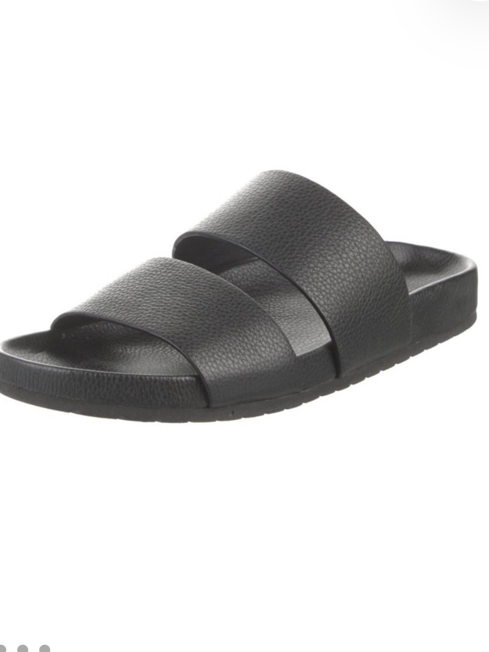 Vince Women’s Size 7 Black Leather Double-Strap Slide - Picture 2 of 10